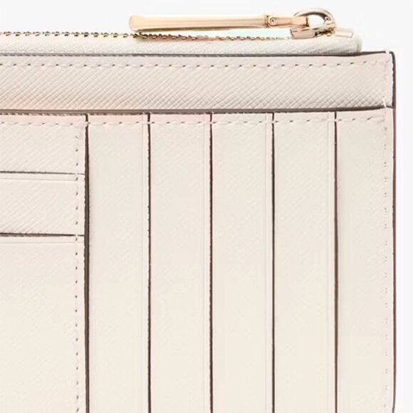 S Kate Spade Nutcracker Large Slim Cardholder Wallet KJ071 NWT Meringue White - Picture 6 of 11